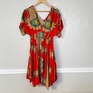 Band of Gypsies  Kimono Sleeve Bohemian Dress  Size Small